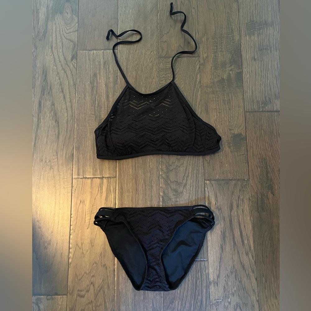 Arizona Black Bikini with Halter Neckline and Sporty Design